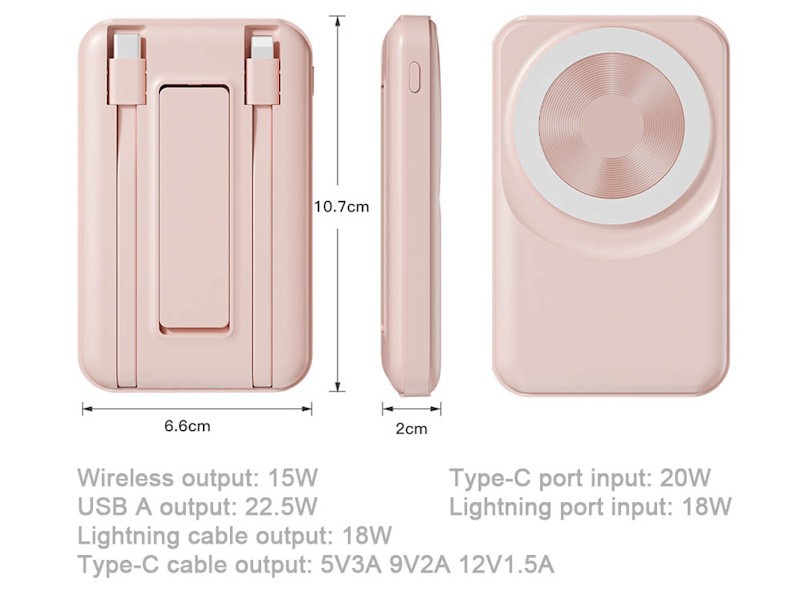 POWERALLPDW — Our best-selling power bank charger, now updated: 10,000 mAh with wireless charging