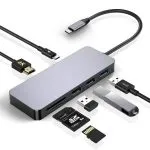 Hub USB de Escritorio, en Formato Tarjeta, con Acabado Metálico – TIPOC7