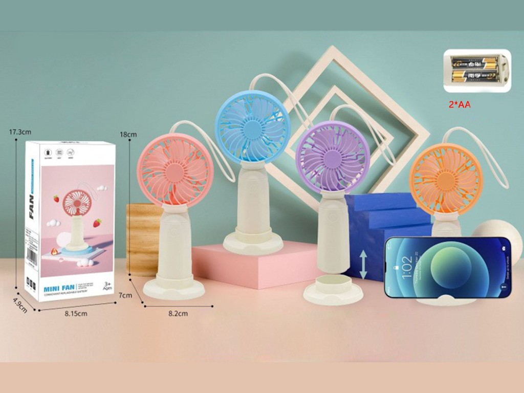 VENTIMOV — Handheld fan with smartphone holder designed to keep you cool anywhere