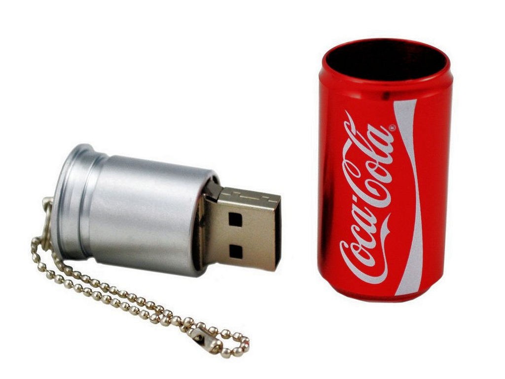 WGS-LATA01 — Barrel-shaped metal USB flash drive. The memory cover is threaded to the body. Until