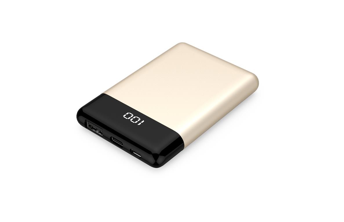 WGSPB-G50 — Carregador plano de banco de energia de emergência com indicador de carga restanteNúmero de células: 1