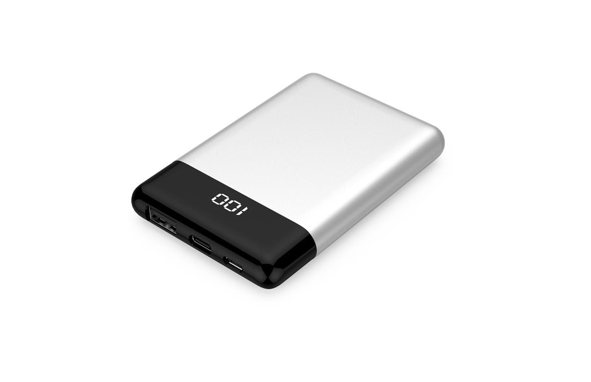 WGSPB-G50 — Carregador plano de banco de energia de emergência com indicador de carga restanteNúmero de células: 1
