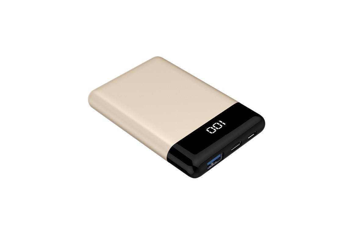 WGSPB-G50 — Carregador plano de banco de energia de emergência com indicador de carga restanteNúmero de células: 1