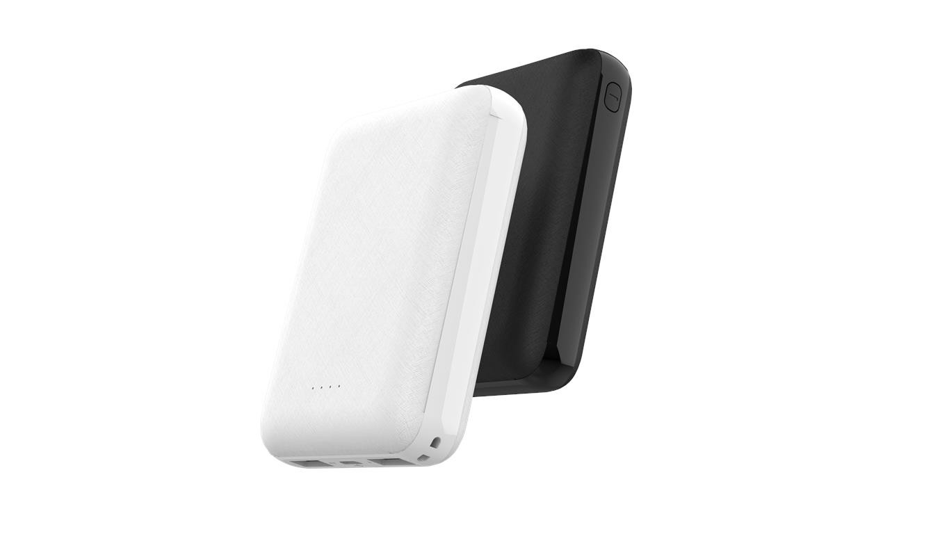 WGSPB-G62 — Carregador de emergência Flat Power Bank, semelhante ao formato de um cartão de crédito. Gra