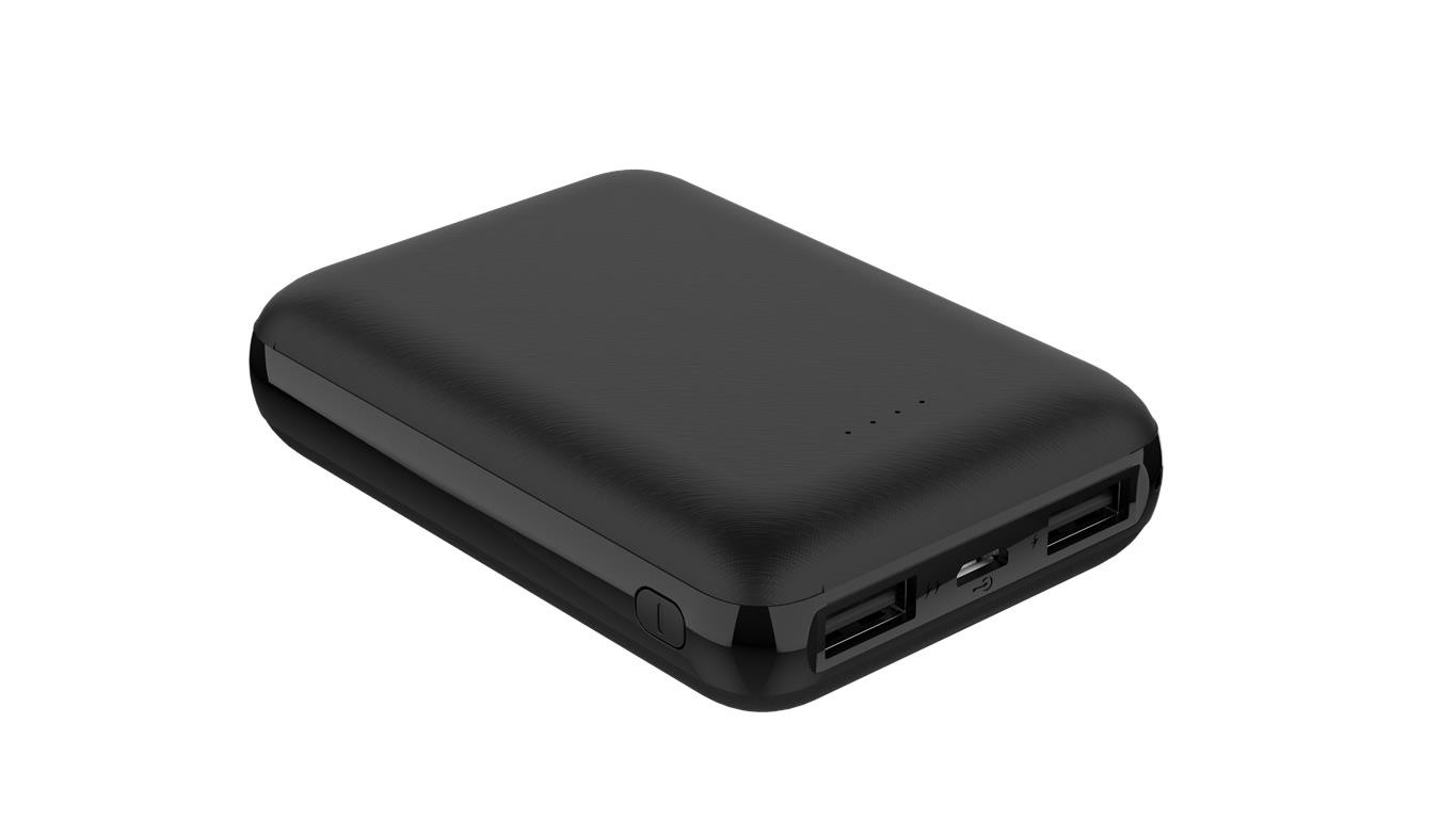 WGSPB-G62 — Carregador de emergência Flat Power Bank, semelhante ao formato de um cartão de crédito. Gra