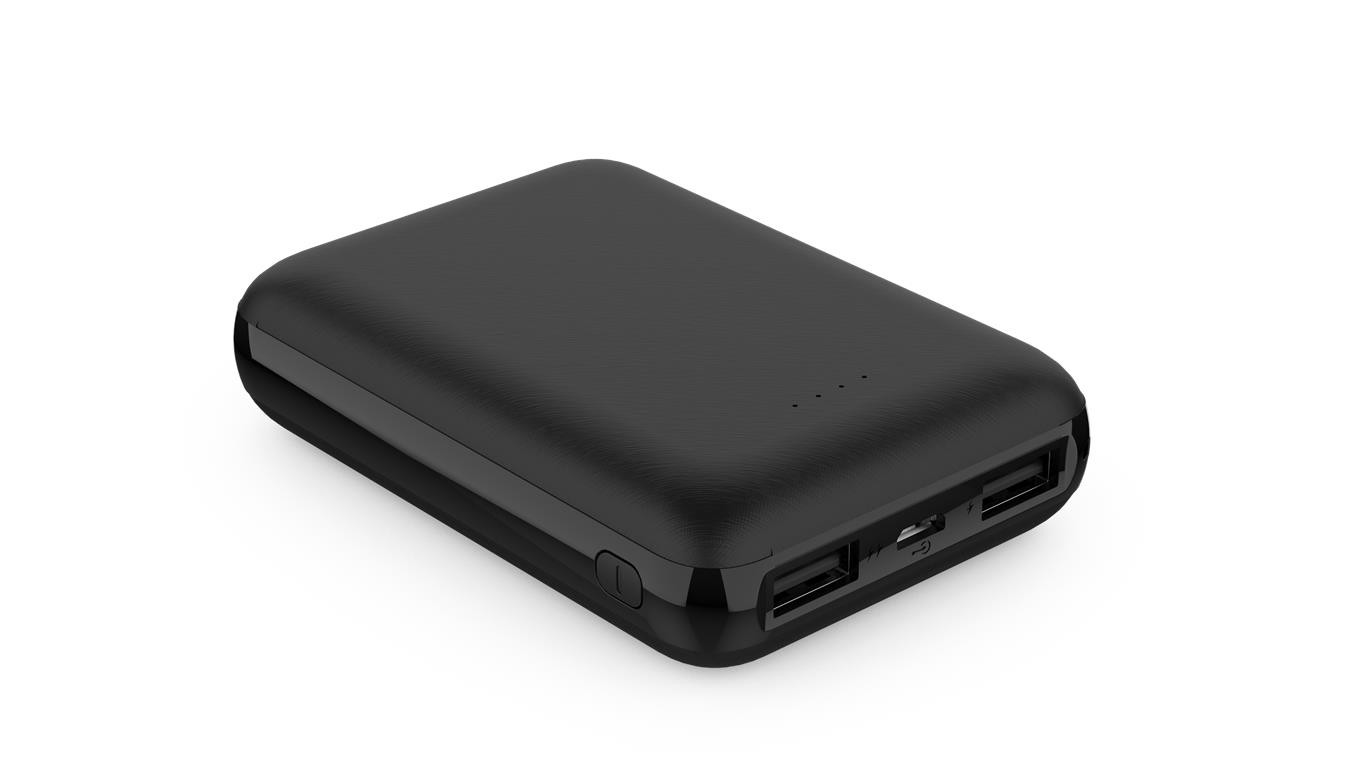 WGSPB-G62 — Carregador de emergência Flat Power Bank, semelhante ao formato de um cartão de crédito. Gra