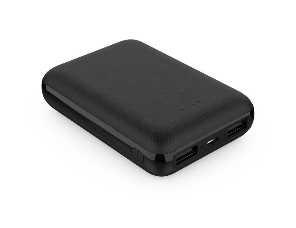 WGSPB-G62 — Carregador de emergência Flat Power Bank, semelhante ao formato de um cartão de crédito. Gra
