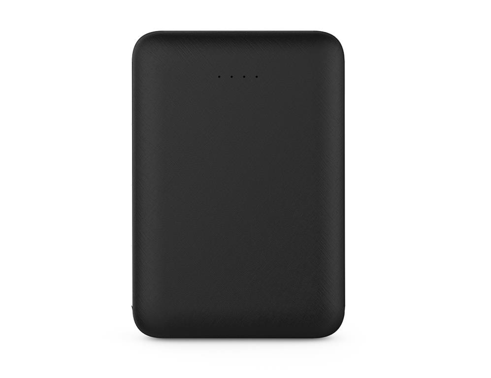 WGSPB-G62 — Carregador de emergência Flat Power Bank, semelhante ao formato de um cartão de crédito. Gra
