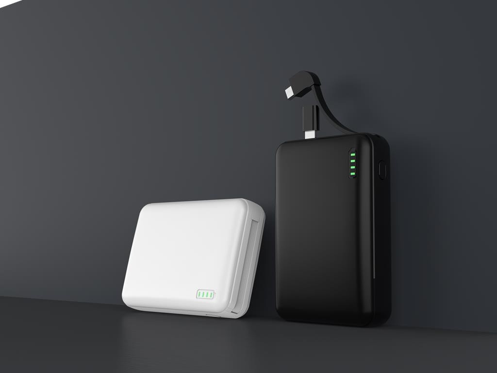 WGSPB-G73 — Flat Power Bank emergency charger, similar to the format of a credit card. Gra