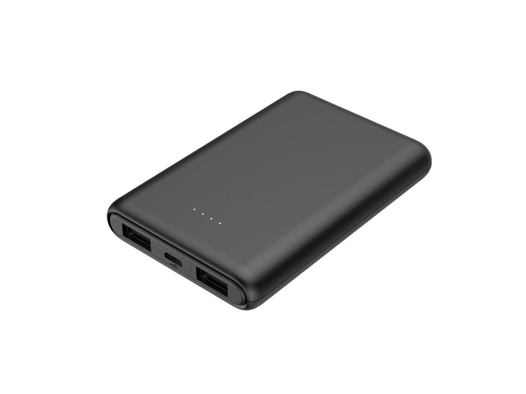 WGSPB-G83 — Carregador de emergência Flat Power Bank, semelhante ao formato de um cartão de crédito. Gra