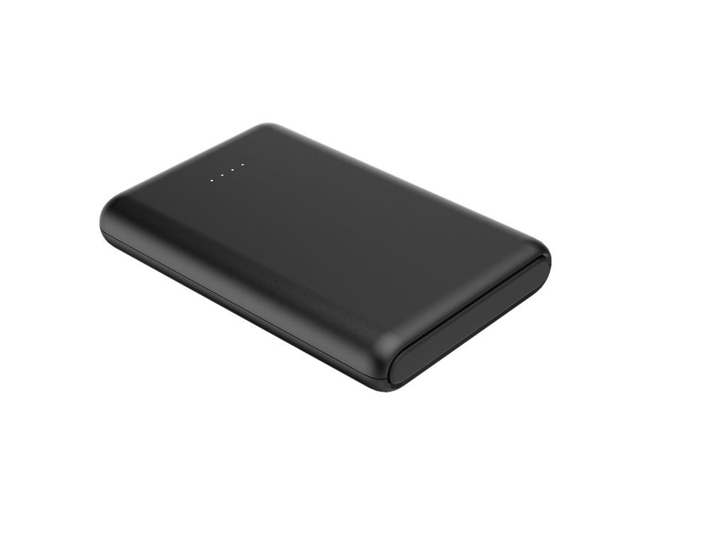 WGSPB-G83 — Carregador de emergência Flat Power Bank, semelhante ao formato de um cartão de crédito. Gra