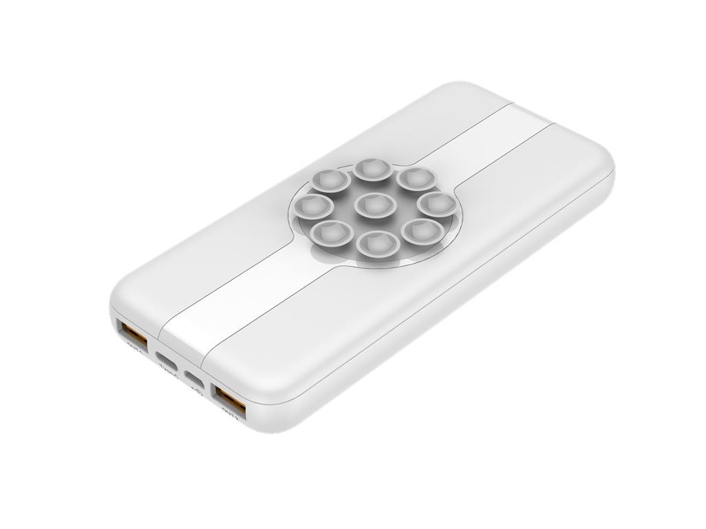 WGSPB-W21 — Emergency Power Bank flat charger with wireless charging source and USB ports is