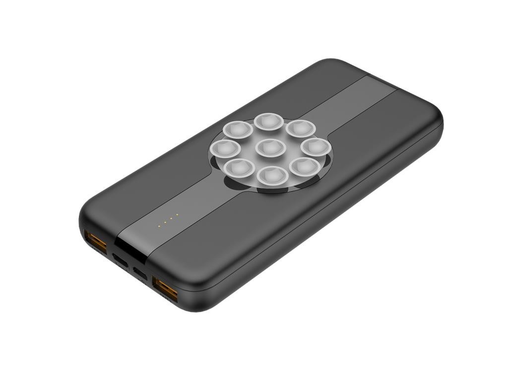 WGSPB-W21 — Emergency Power Bank flat charger with wireless charging source and USB ports is