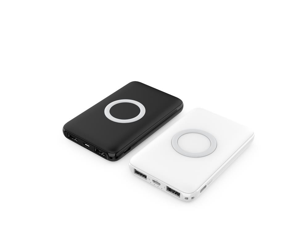 WGSPB-W8 — Emergency Power Bank flat charger with wireless charging source and USB ports is