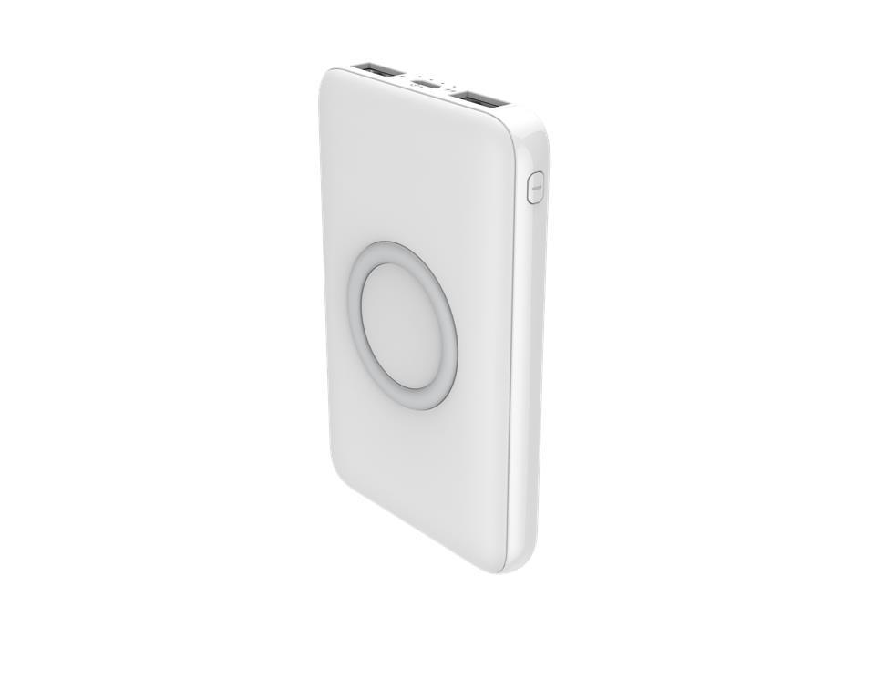 WGSPB-W8 — Emergency Power Bank flat charger with wireless charging source and USB ports is